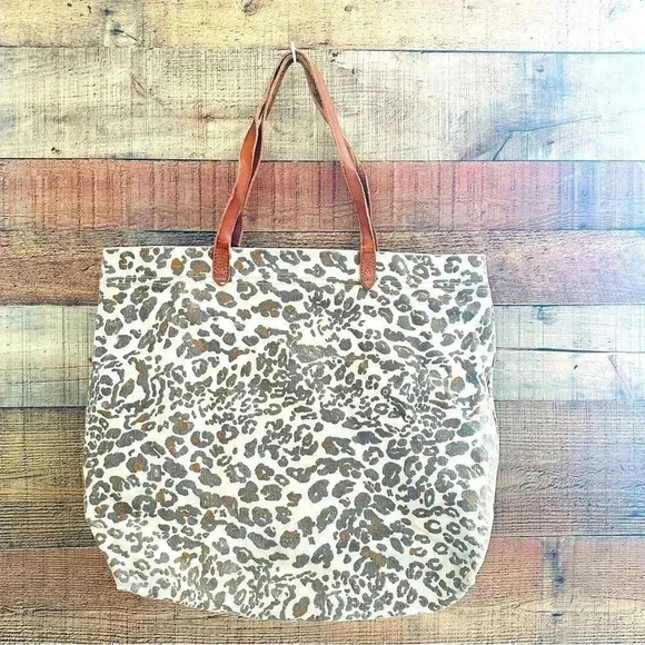 Madewell The Canvas Transport Tote Print Edition Cheetah/Leopard - Picture 4 of 11